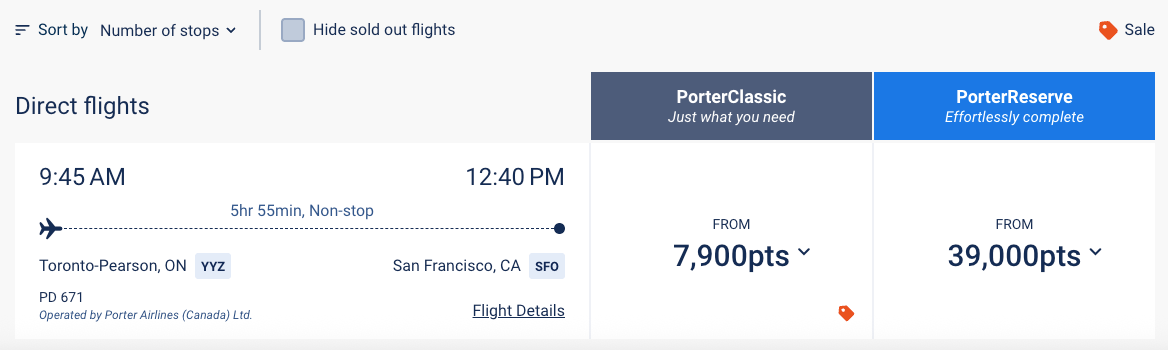 Screenshot 2025 10 27 at 10.47.23 AM Porter YYZ SFO